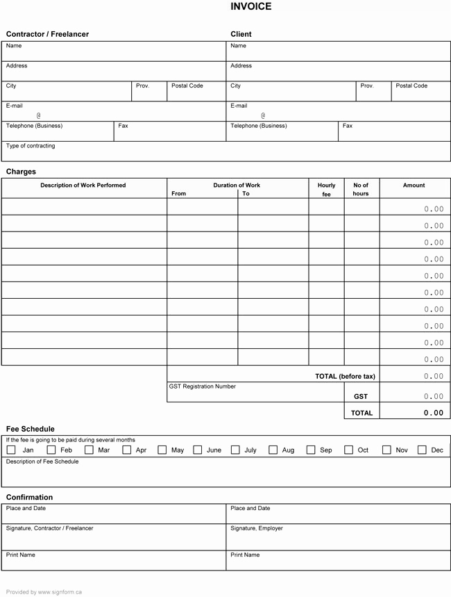 Hourly Invoice Template Excel Elegant 15 Hourly Service Invoice Templates In Excel Word and Pdf