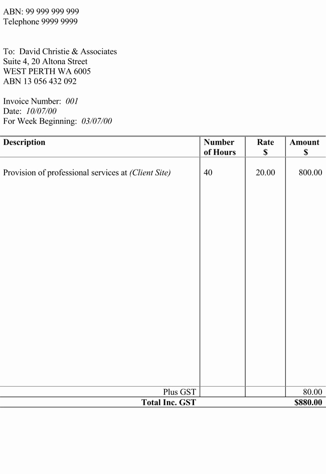 Hourly Invoice Template Excel Lovely 15 Hourly Service Invoice Templates In Excel Word and Pdf