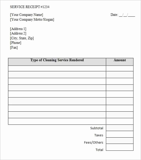 House Cleaning Invoice Template Beautiful Cleaning Service Invoice Template Printable Word Excel
