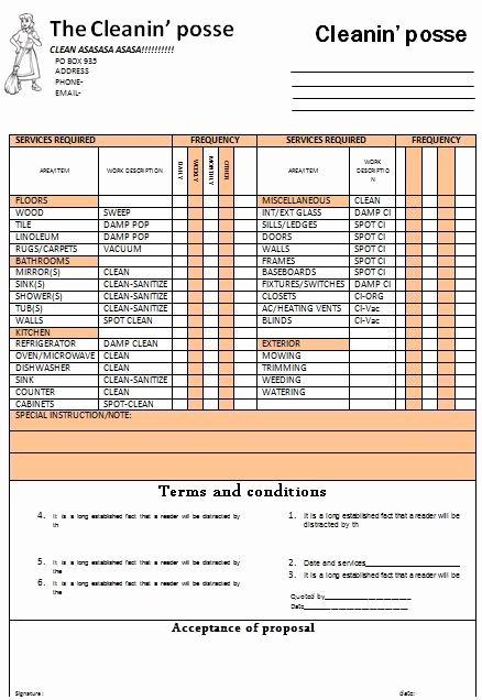 House Cleaning Invoice Template Best Of Cleaning Invoice Example