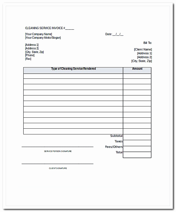 House Cleaning Invoice Template Unique Guides to Create House Cleaning Service Invoice with Tip