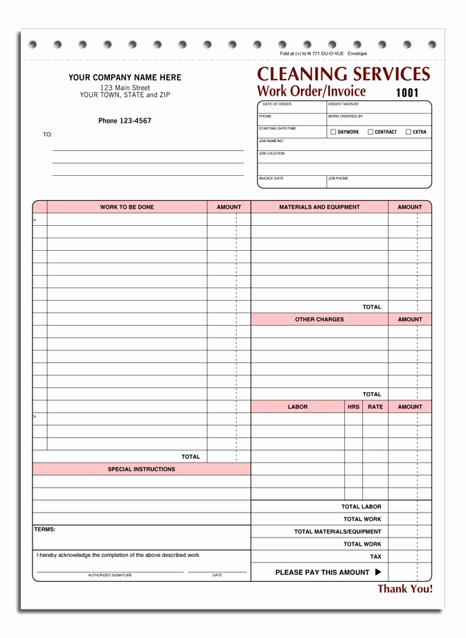 House Cleaning Invoice Template Unique House Cleaning Free Printable House Cleaning Invoices