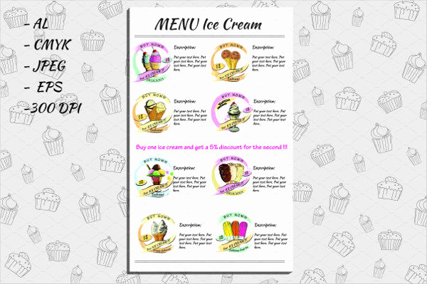 Ice Cream Menu Template Awesome Ice Cream Menu Template 19 Free &amp; Premium Download