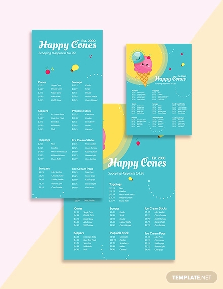 Ice Cream Menu Template Elegant 13 Ice Cream Menu Templates Psd Eps Ai Word