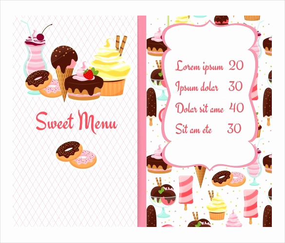 Ice Cream Menu Template Elegant 24 Price Menu Templates Free Sample Example format