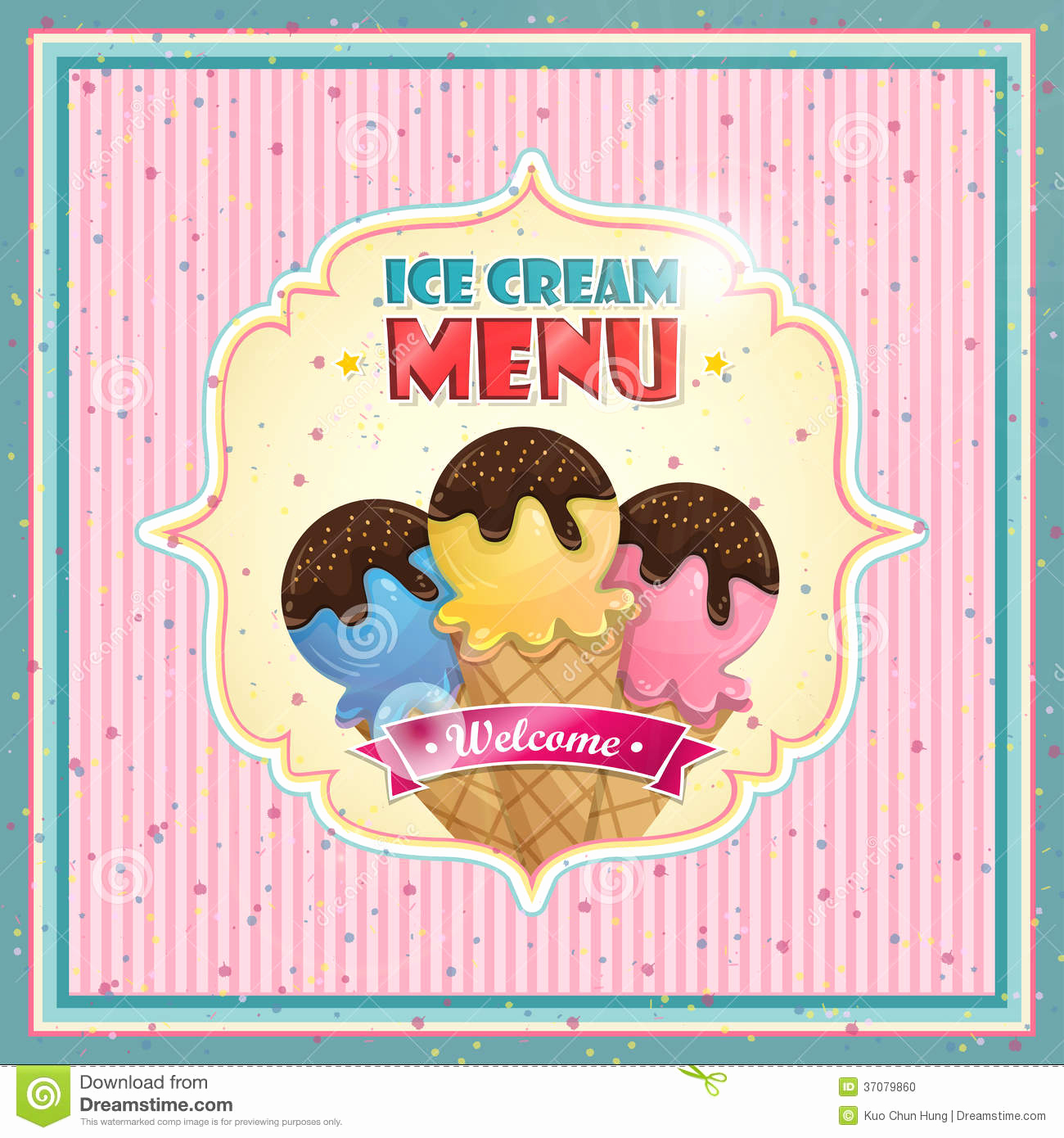 Ice Cream Menu Template Unique Ice Cream Menu Cover Stock Vector Image Of Concept order