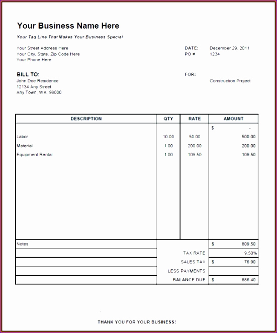 Independent Contractor Invoice Template Excel Luxury 6 1099 Template Excel Exceltemplates Exceltemplates