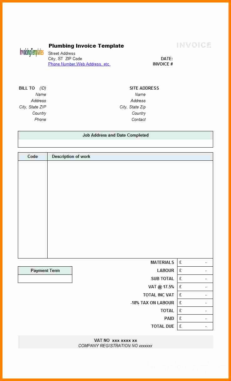 Independent Contractor Invoice Template Excel Luxury 9 Works Contract Bill format