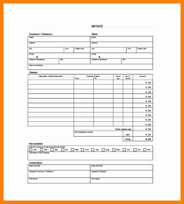 Independent Contractor Invoice Template Free Awesome 7 Independent Contractor Invoice