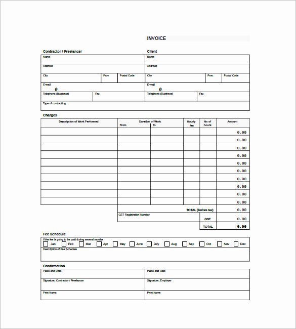Independent Contractor Invoice Template Free Beautiful Independent Contractor Invoice Template for Your Best Work