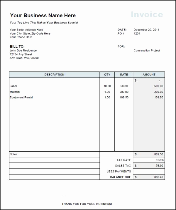 Independent Contractor Invoice Template Free Inspirational Invoice Template Independent Contractor