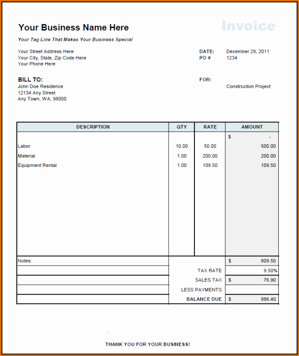 Independent Contractor Invoice Template Free Lovely Independent Contractor Invoice Template – Printable