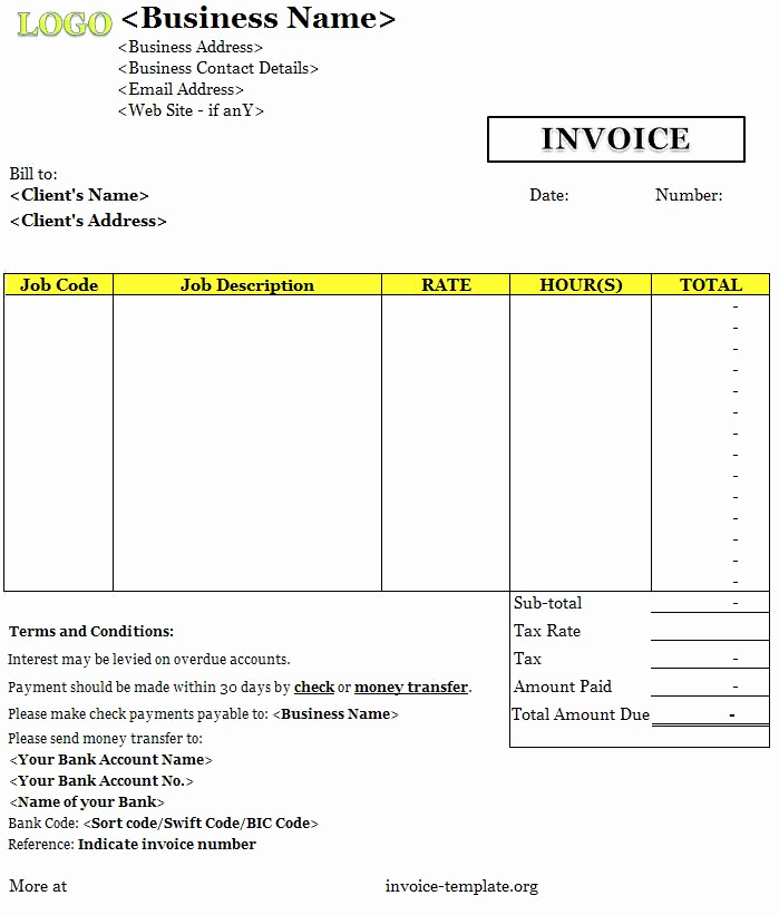 Independent Contractor Invoice Template Free Luxury Sample Invoice for Independent Contractor
