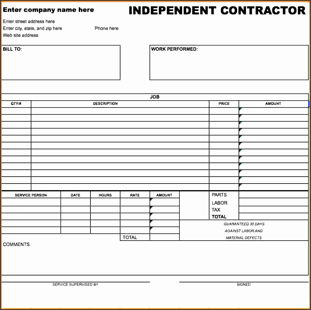 Independent Contractor Invoice Template Free New 10 Contractor Invoice Template Editable Sampletemplatess