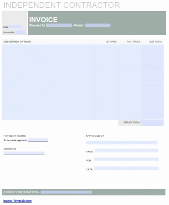 Independent Contractor Invoice Template Pdf Elegant Independent Consultant Invoice Template