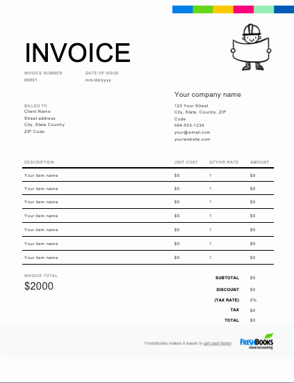 Independent Contractor Invoice Template Pdf Luxury Contractor Invoice Template Free Download
