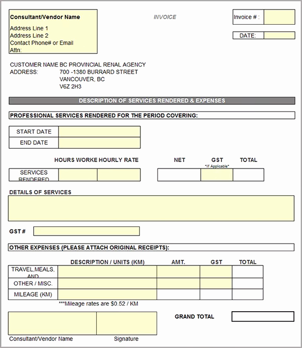 Independent Contractor Invoice Template Pdf Luxury Independent Contractor Invoice Template Excel