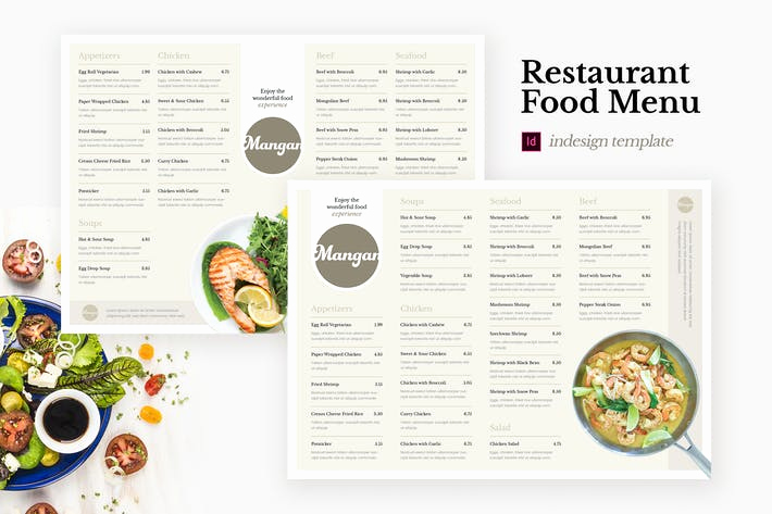 Indesign Menu Template Free Best Of Mangan Restaurant Food Menu Indesign Template by