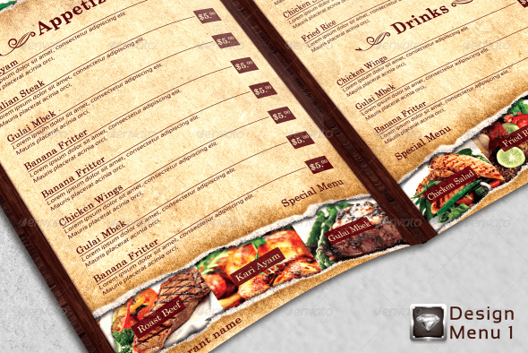 Indesign Menu Template Free Lovely 40 Psd &amp; Indesign Food Menu Templates for Restaurants