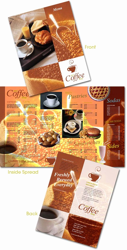 Indesign Menu Template Free New Free Coffee Shop Menu Indesign Template