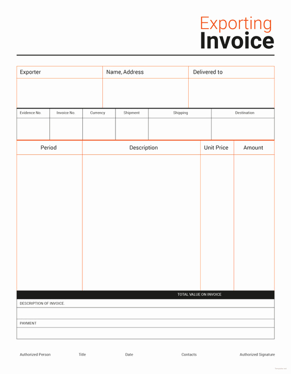 International Commercial Invoice Template Word New 30 Mercial Invoice Templates Word Excel Pdf Ai