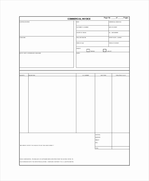 International Commercial Invoice Template Word New Mercial Invoice Template to Download and why It Helps You