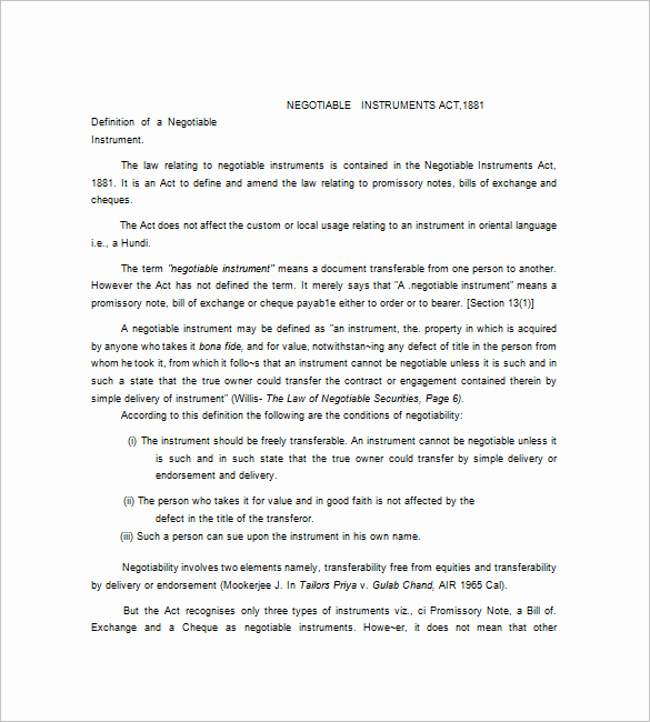 International Promissory Note Template Best Of Negotiable Promissory Note – 8 Free Word Excel Pdf