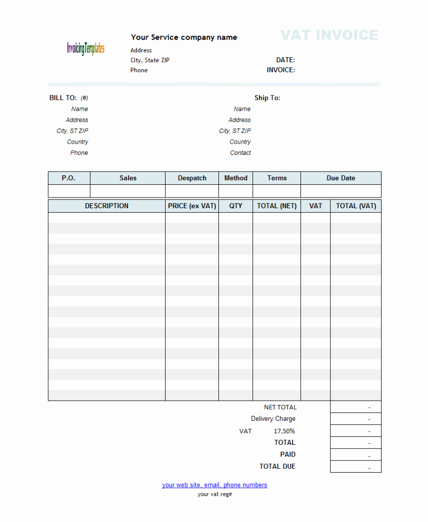 Invoice for Services Rendered Template Awesome Free Template for Invoice for Services Rendered 3