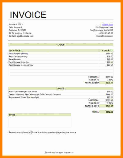 Invoice for Services Rendered Template Luxury 5 Bill for Services Rendered Template