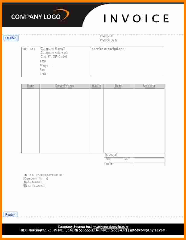 Invoice for Services Rendered Template Luxury 6 Bill for Services Rendered form