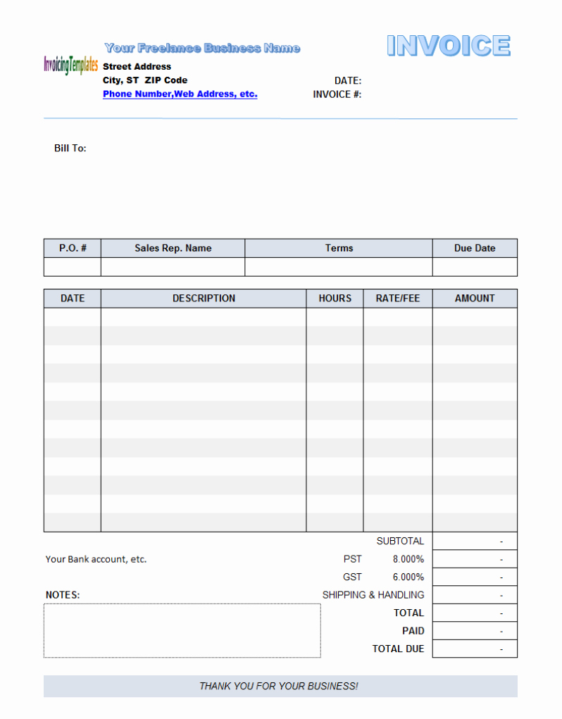 Invoice Template Fillable Pdf Awesome Free Fillable Invoice Template 10 Results Found