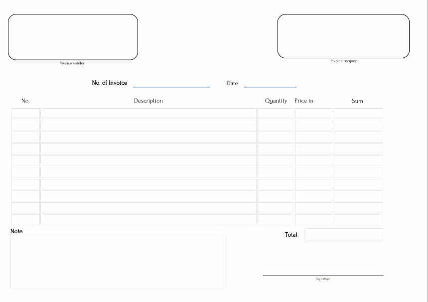 Invoice Template Fillable Pdf Lovely Templaterium T Business