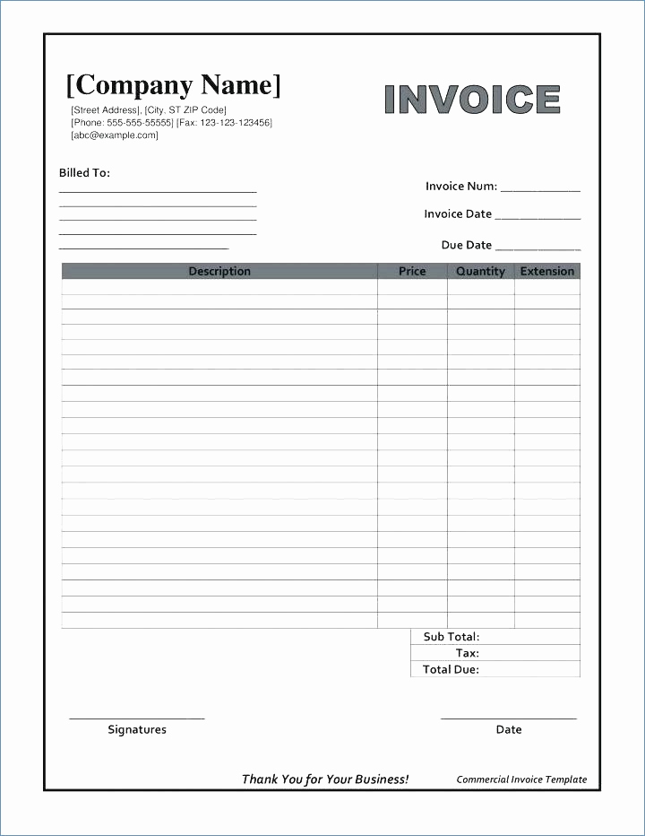 Invoice Template Fillable Pdf Unique Fillable Invoice Template Pdf