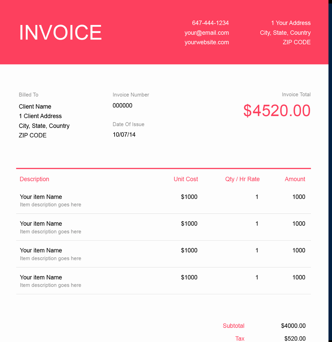 Invoice Template Fillable Pdf Unique Pdf Invoice Template Free Download