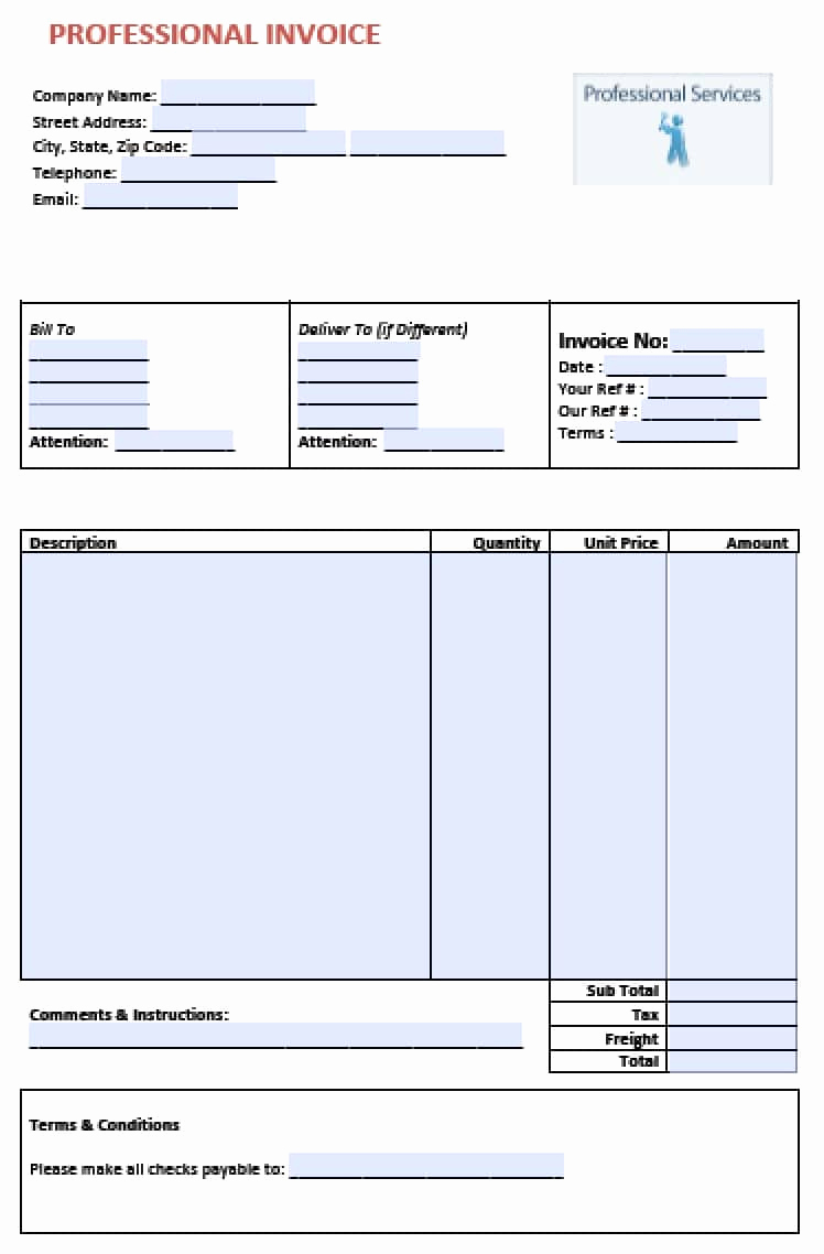 Invoice Template for Word Best Of Invoice for Hours