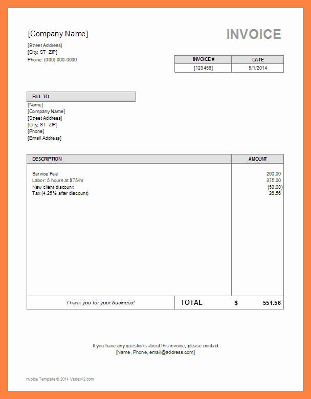 Invoice Template for Word Best Of Invoice Template Word Uk