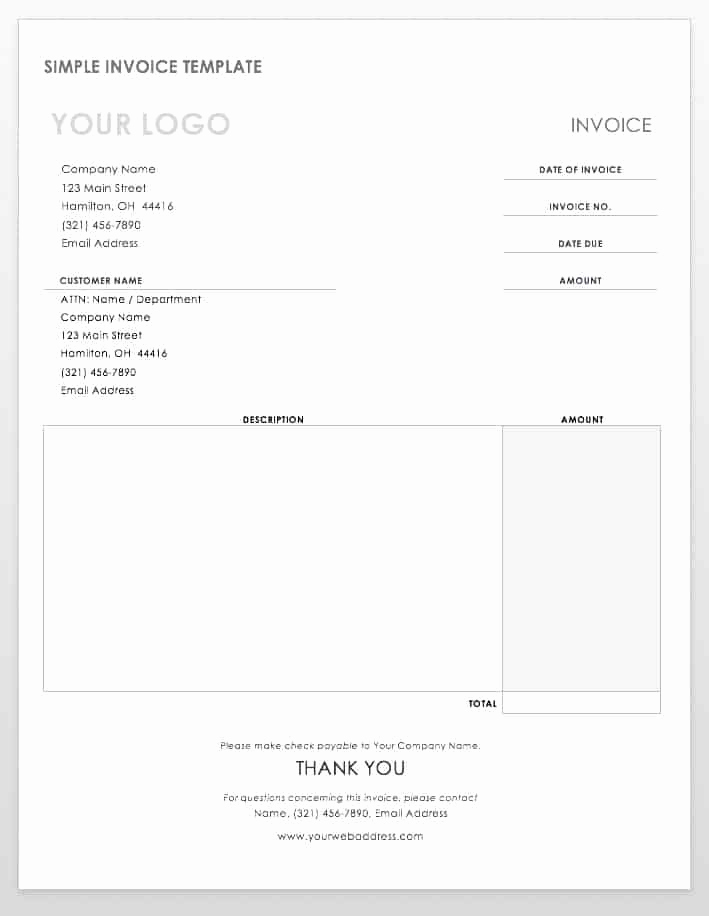 Invoice Template for Word New 55 Free Invoice Templates