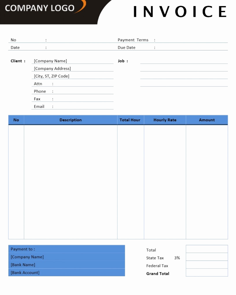 Invoice Template for Word New Microsoft Fice Billing Invoice Templates Free