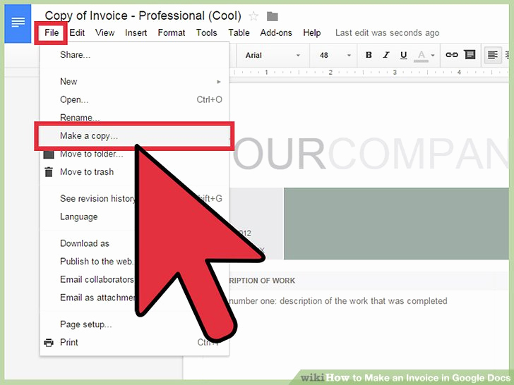 Invoice Template Google Drive Elegant How to Make An Invoice In Google Docs 8 Steps with