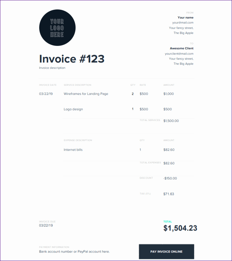 Invoice Template Google Sheets Elegant 7 Best Google Sheets Templates to Create Invoice for Free