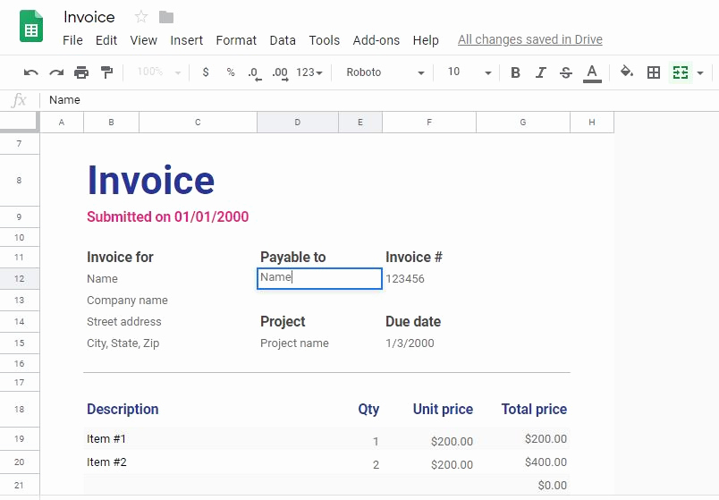 Invoice Template Google Sheets Fresh How to Create Blank Invoice Templates On Google Docs