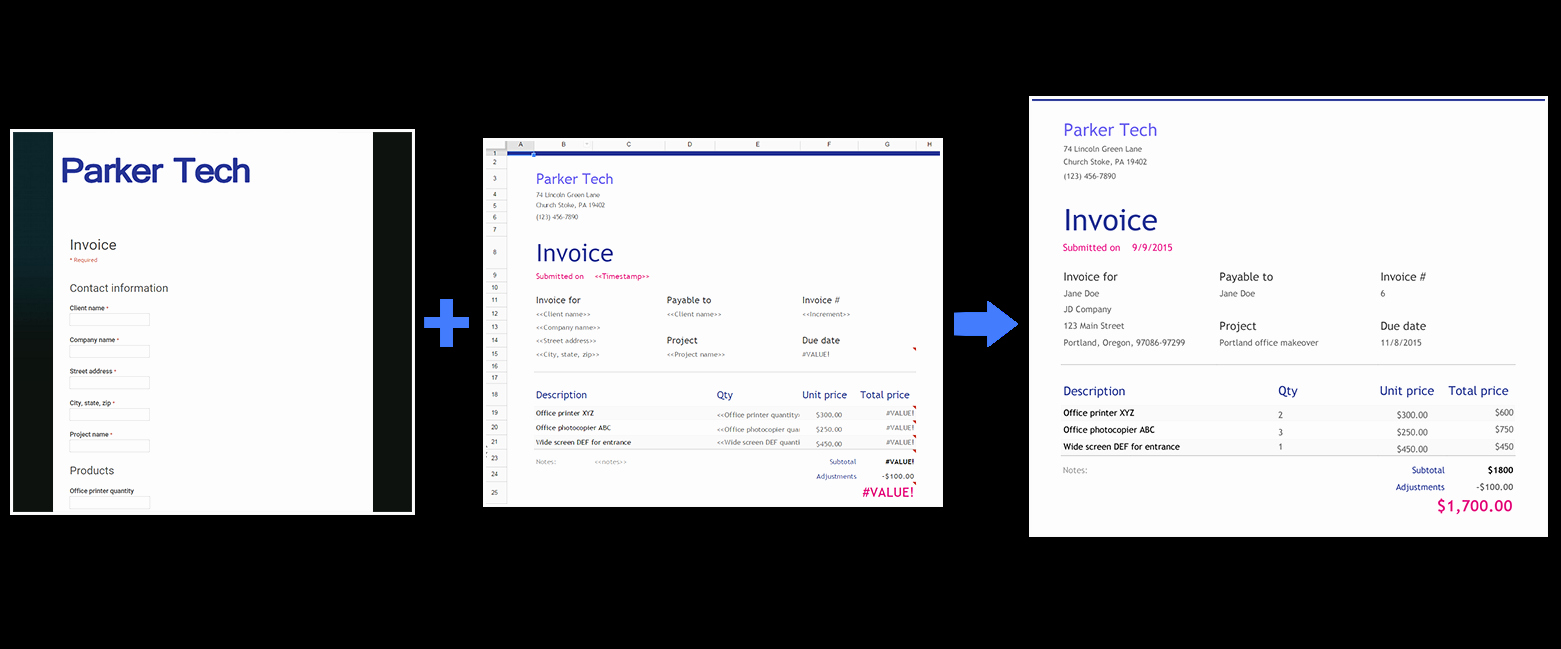 Invoice Template Google Sheets Lovely Use form Publisher with New Google Sheets Google Docs