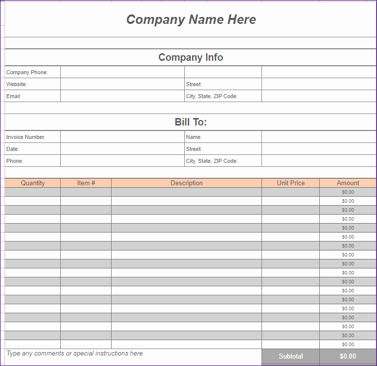 Invoice Template Google Sheets Luxury 7 Best Google Sheets Templates to Create Invoice for Free