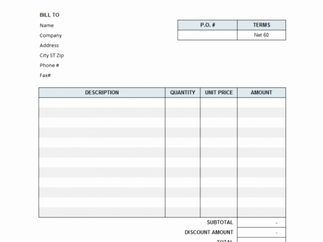 tax invoice template open office