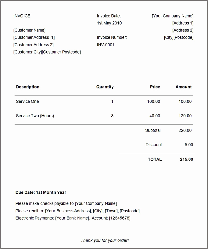 Invoice Template Open Office Fresh Open Fice Invoice Template