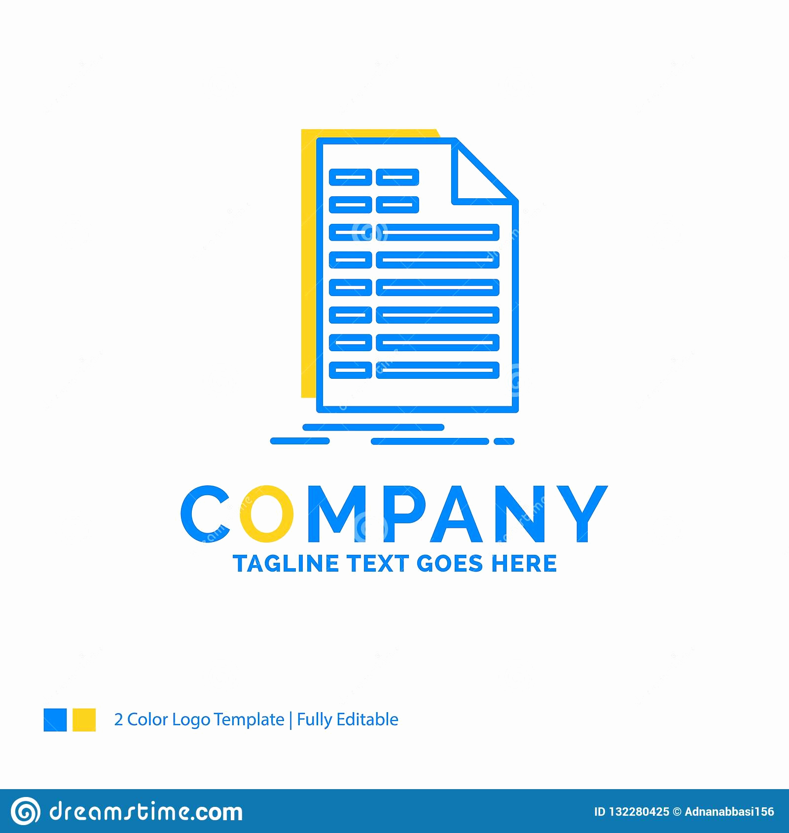 Invoice Template with Logo Inspirational Bill Excel File Invoice Statement Blue Yellow Business