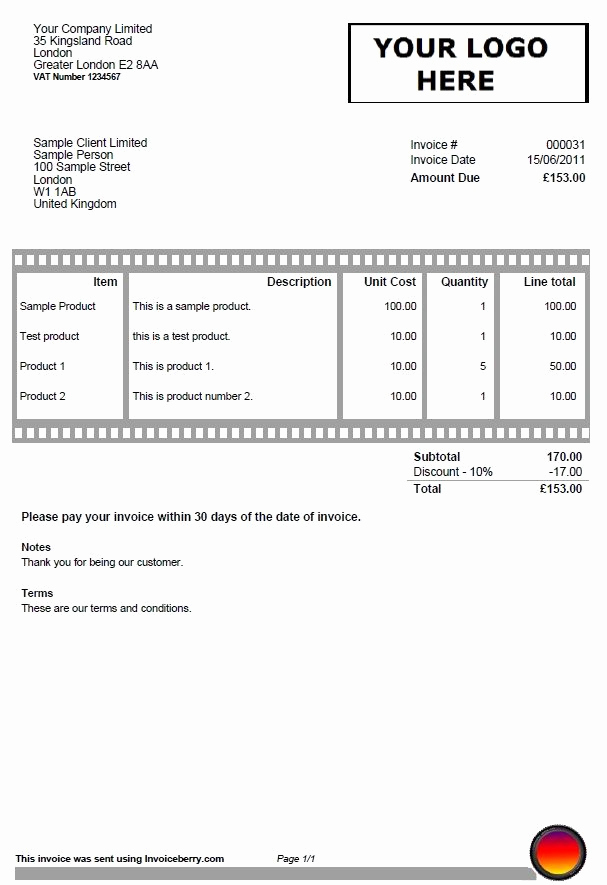 Invoice Template with Logo Luxury Free Invoice software