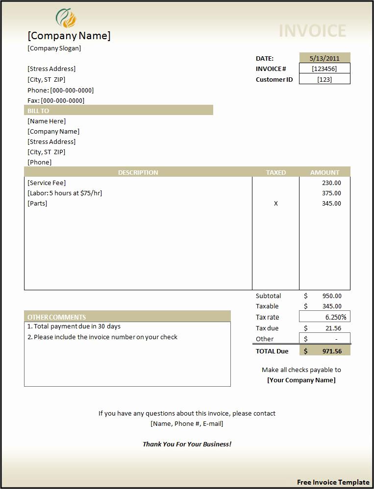 invoice templates