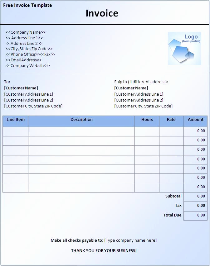 Invoice Template Word Download Free Best Of Free Invoice Template Downloads