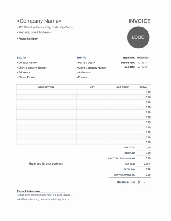 Invoice Template Word Download Free Best Of Word Invoice Template Free to Download